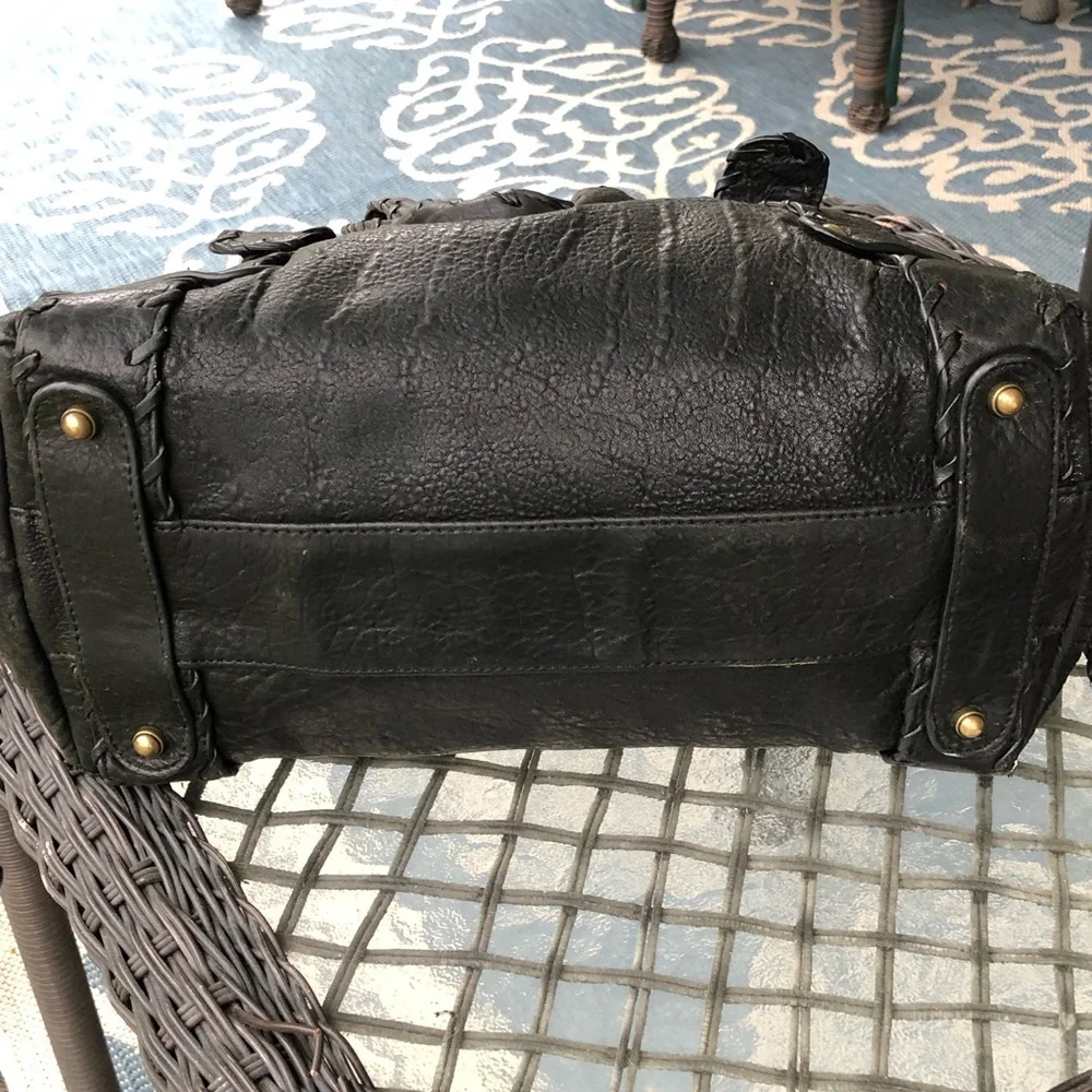 SOLD Kooba Black Pebbled Leather Hobo Bag Purse - Picture 8 of 14